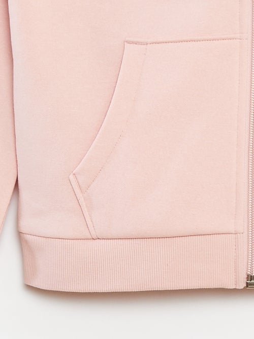 Effen sweater met rits en capuchon - Kiabi