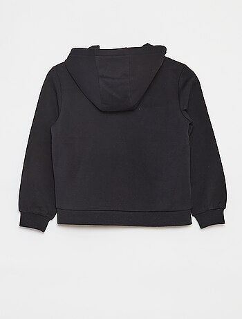 Effen sweater met rits en capuchon