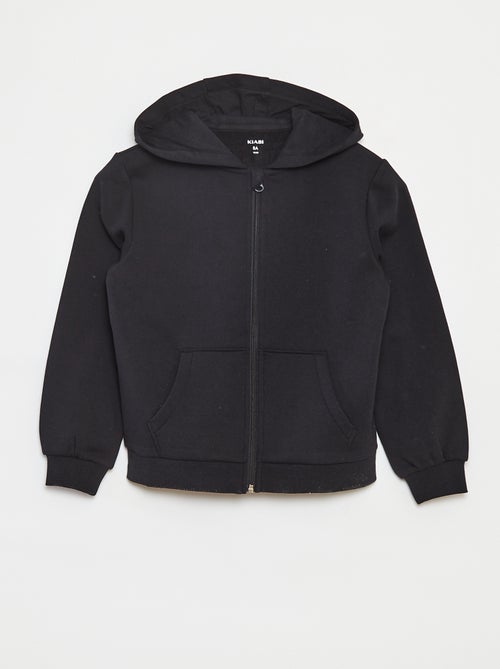 Effen sweater met rits en capuchon - Kiabi