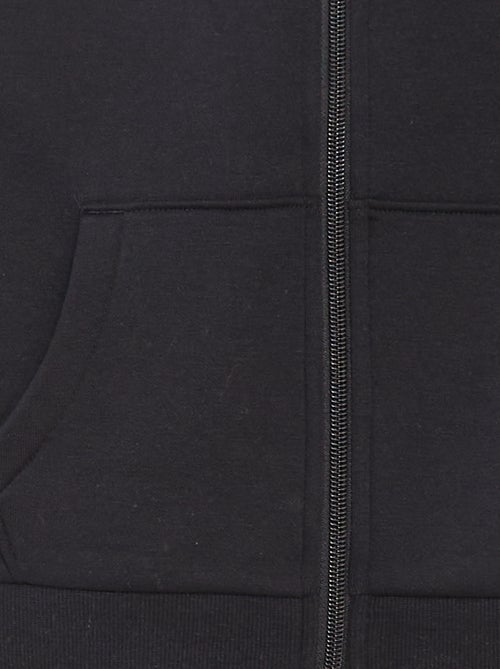Effen sweater met rits en capuchon - Kiabi