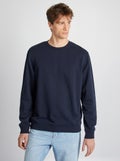 Effen sweater met ronde hals +1m90 BLAUW - Kiabi