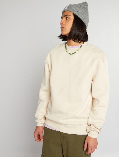 Effen sweater met ronde hals - Kiabi