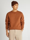 Effen sweater met ronde hals BRUIN - Kiabi