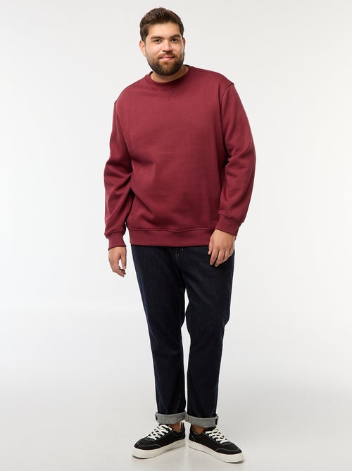 Effen sweater met ronde hals - Kiabi