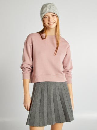 Effen sweater met ronde hals