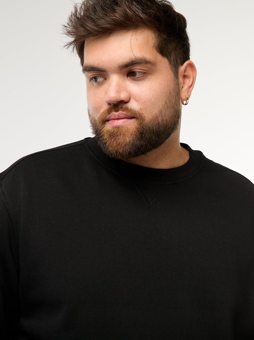 Effen sweater met ronde hals - Kiabi