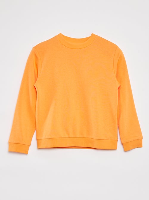 Effen sweater van french terry met ronde hals - Kiabi