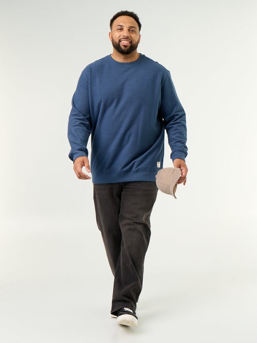 Effen sweater van geribde stof - Kiabi