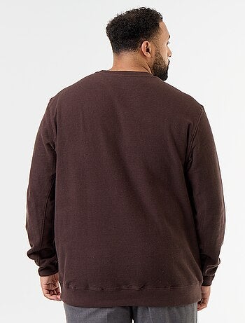 Effen sweater van geribde stof