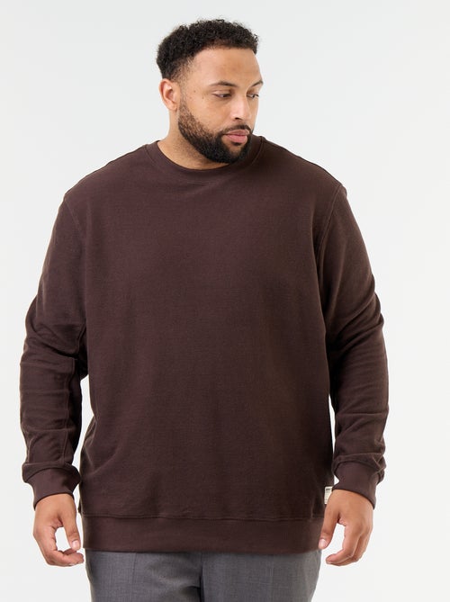 Effen sweater van geribde stof - Kiabi
