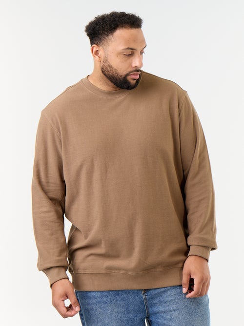 Effen sweater van geribde stof - Kiabi