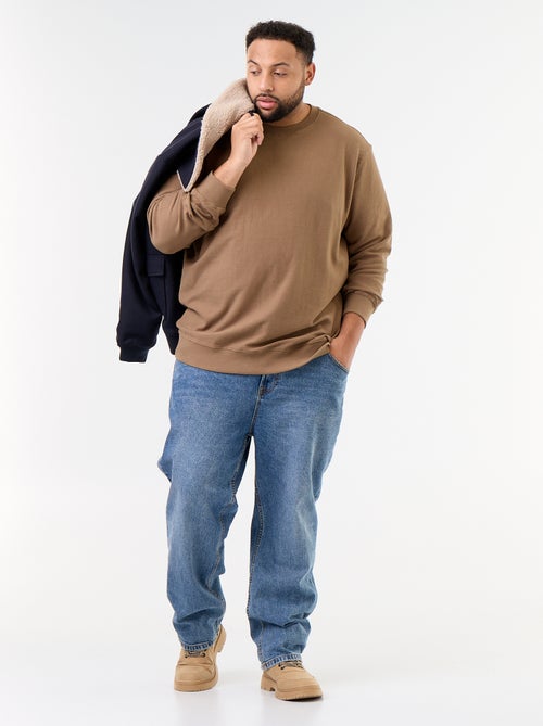 Effen sweater van geribde stof - Kiabi