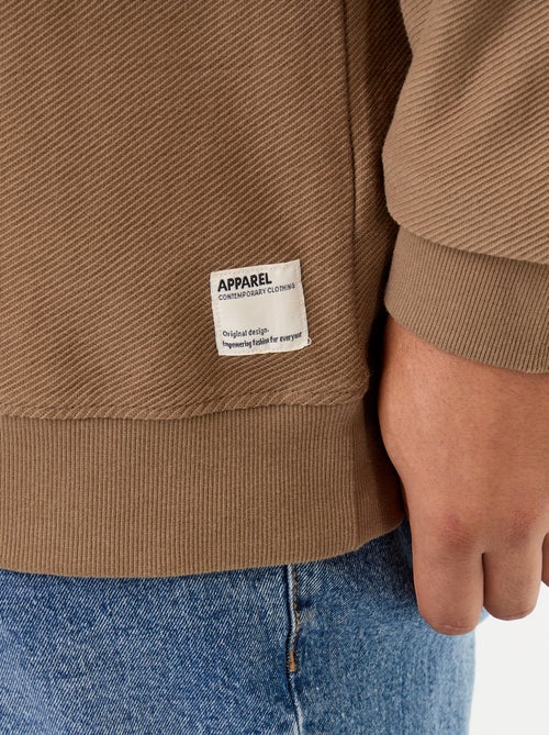 Effen sweater van geribde stof - Kiabi