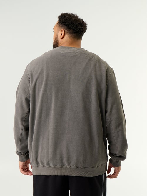 Effen sweater van geribde stof - Kiabi