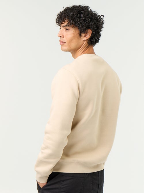 Effen sweater van geruwde molton - Kiabi