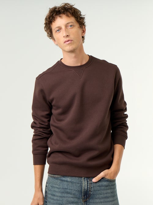 Effen sweater van geruwde molton - Kiabi Effen sweater van geruwde molton - Kiabi
