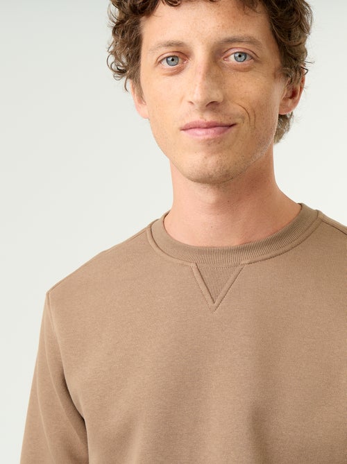 Effen sweater van geruwde molton - Kiabi Effen sweater van geruwde molton - Kiabi