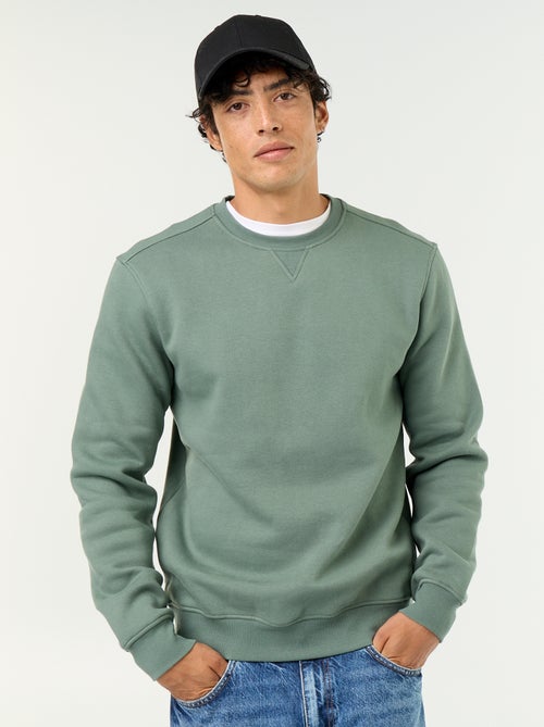 Effen sweater van geruwde molton - Kiabi