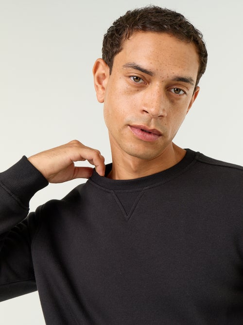 Effen sweater van geruwde molton - Kiabi Effen sweater van geruwde molton - Kiabi