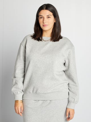 Effen sweater van joggingstof