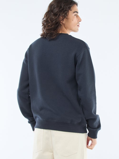 Effen sweater van joggingstof met ronde hals - Kiabi