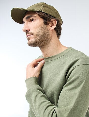 Effen sweater van joggingstof met ronde hals