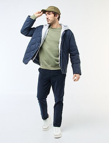 Effen sweater van joggingstof met ronde hals