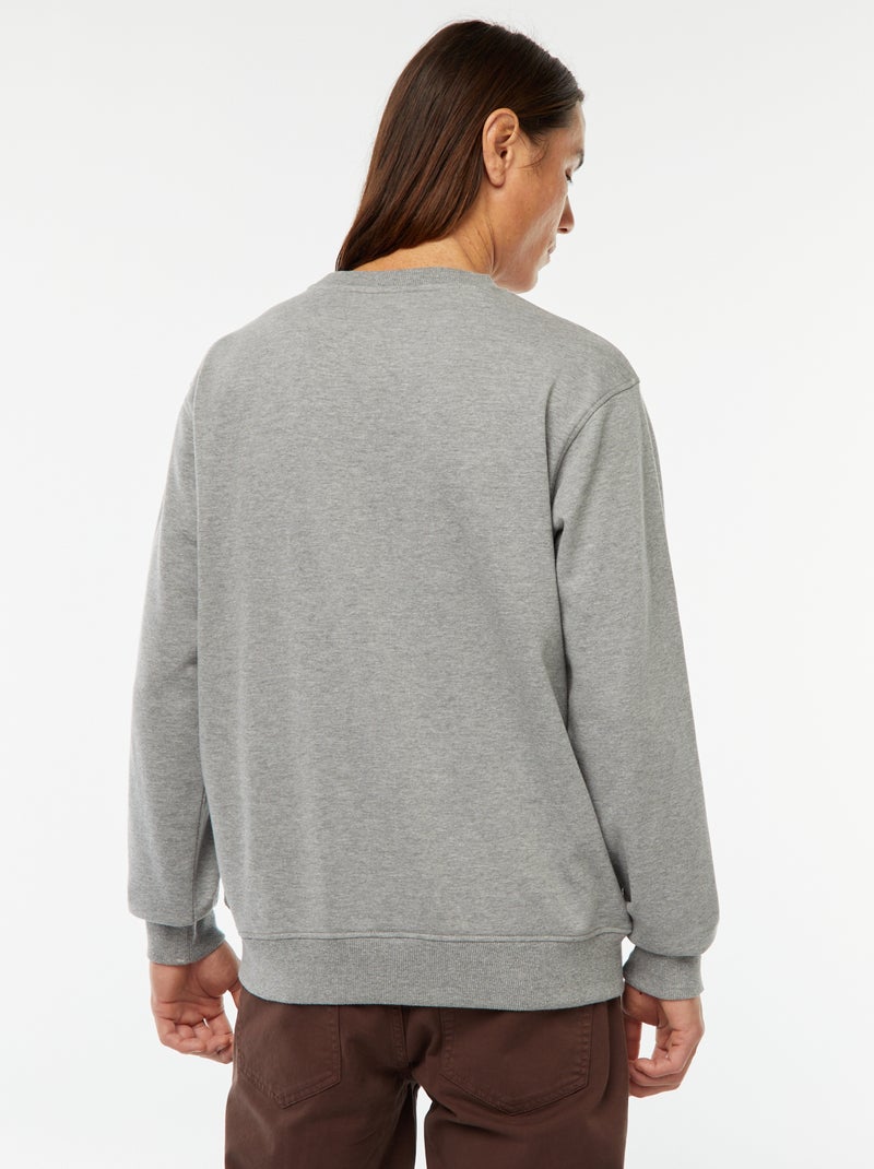 Effen sweater van lichte joggingstof Grijs - Kiabi