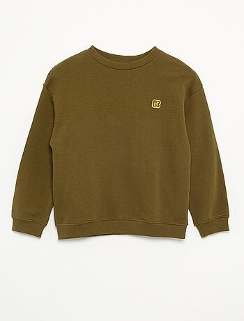 Effen sweater van ongeruwd molton voor kinderen - Kiabi