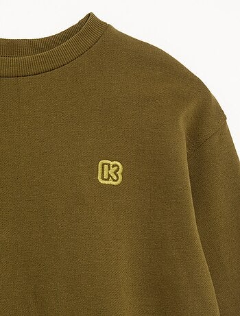 Effen sweater van ongeruwd molton voor kinderen - Kiabi
