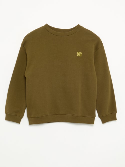 Effen sweater van ongeruwd molton voor kinderen - Kiabi - Kiabi