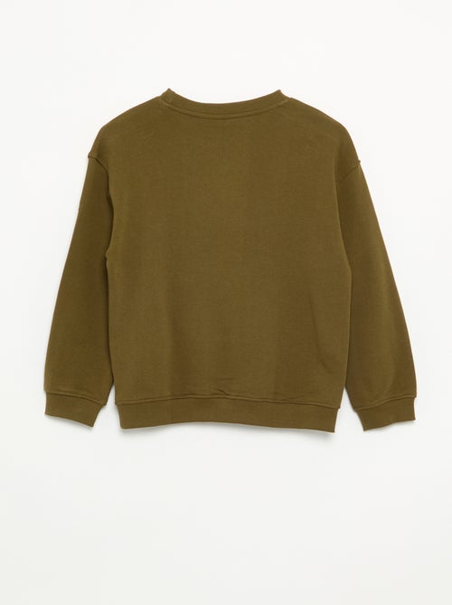 Effen sweater van ongeruwd molton voor kinderen - Kiabi - Kiabi
