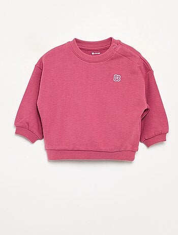 Effen sweater van ongeruwde molton voor kinderen - Kiabi