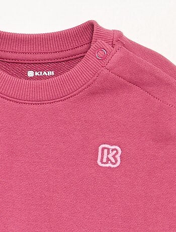 Effen sweater van ongeruwde molton voor kinderen - Kiabi