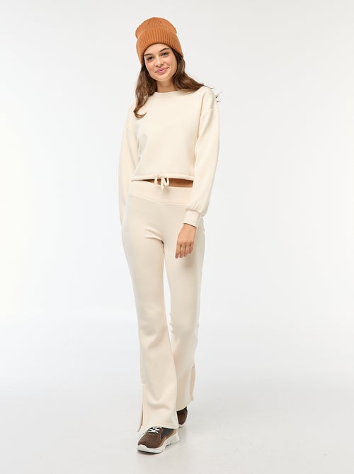 Effen sweater van warme en zachte joggingstof - Kiabi