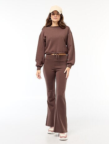 Effen sweater van warme en zachte joggingstof