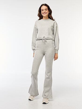 Effen sweater van warme en zachte joggingstof