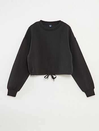 Effen sweater van warme en zachte joggingstof