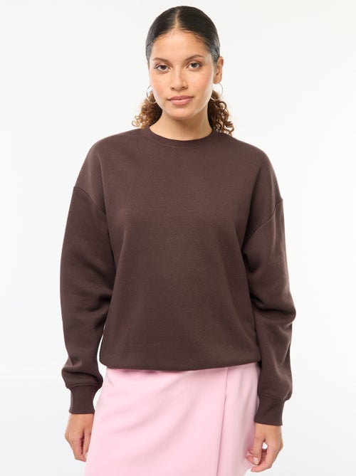 Effen sweater van warme joggingstof - Kiabi