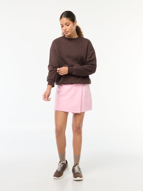 Effen sweater van warme joggingstof - Kiabi