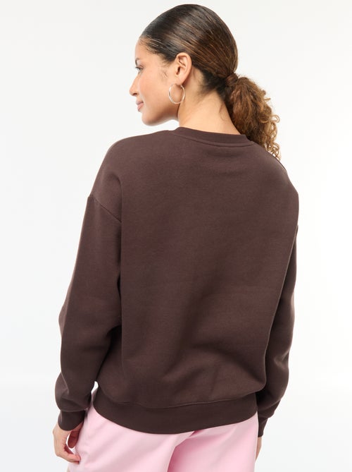 Effen sweater van warme joggingstof - Kiabi