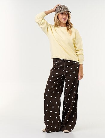 Effen sweater van warme joggingstof