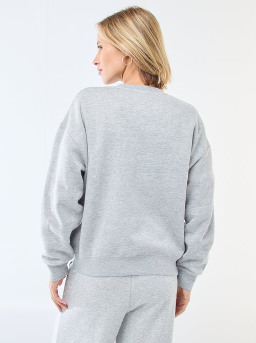 Effen sweater van warme joggingstof - Kiabi