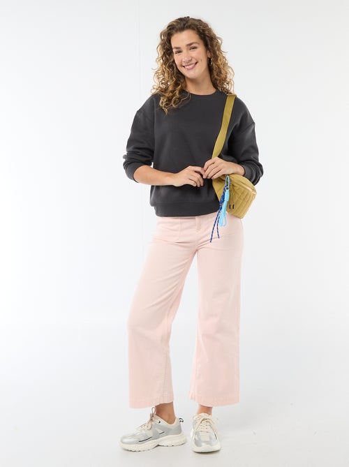 Effen sweater van warme joggingstof - Kiabi