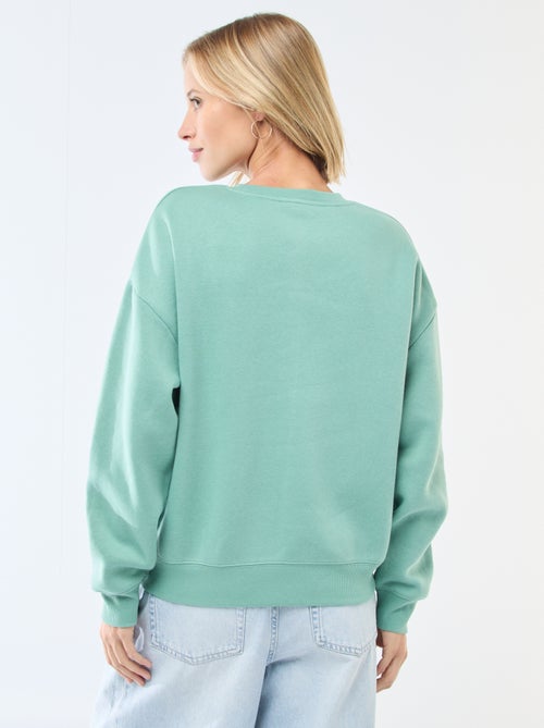 Effen sweater van warme joggingstof - Kiabi