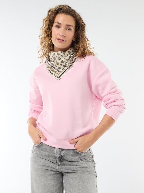 Effen sweater van warme joggingstof - Kiabi