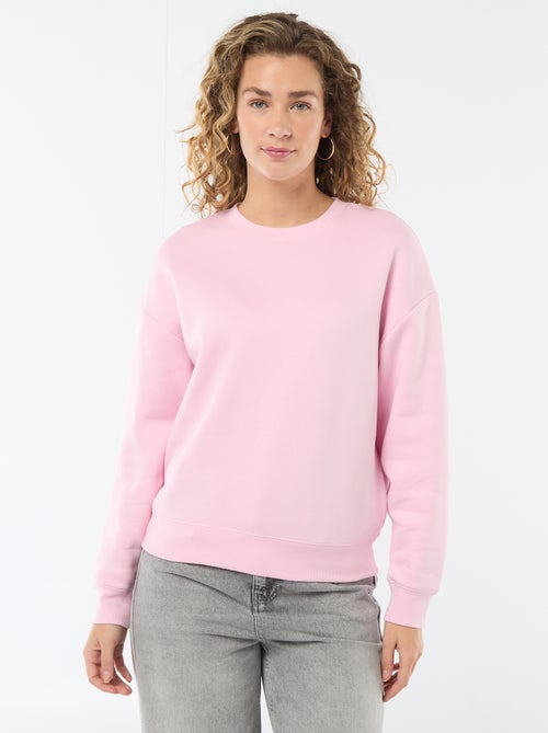 Effen sweater van warme joggingstof - Kiabi