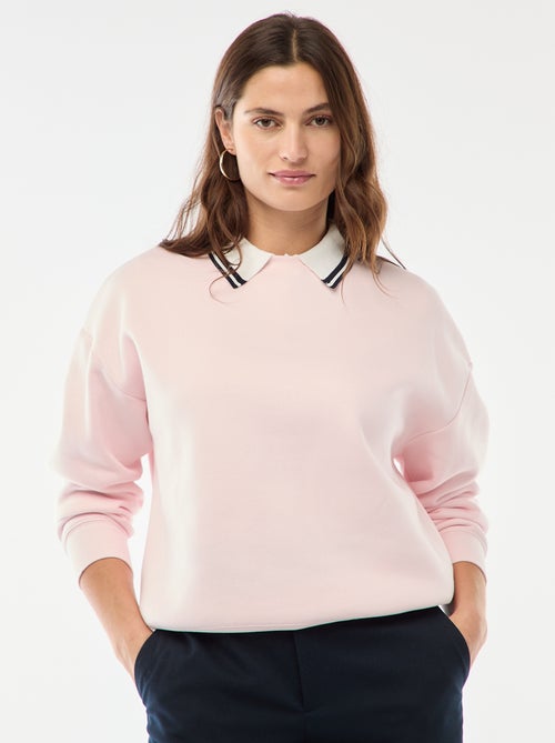 Effen sweater van warme joggingstof - Kiabi