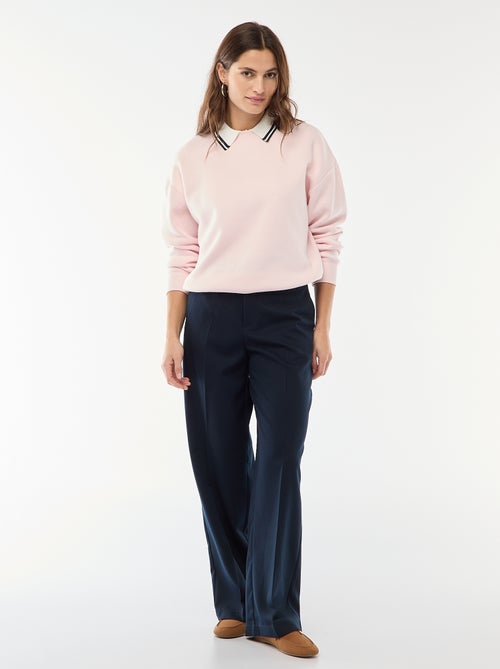 Effen sweater van warme joggingstof - Kiabi