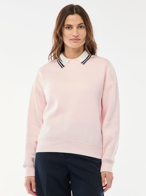 Effen sweater van warme joggingstof - Kiabi